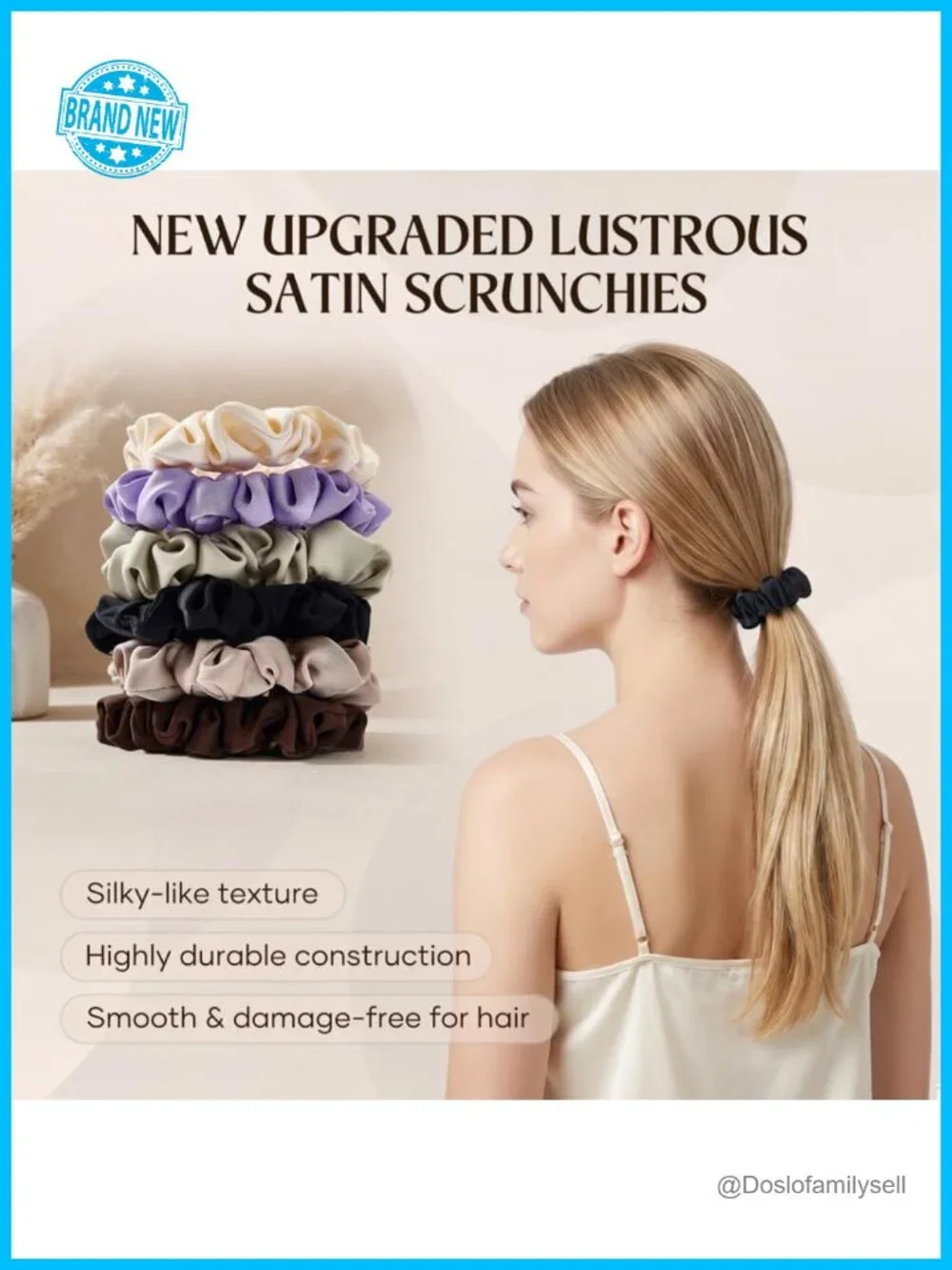N/A satin scrunchies